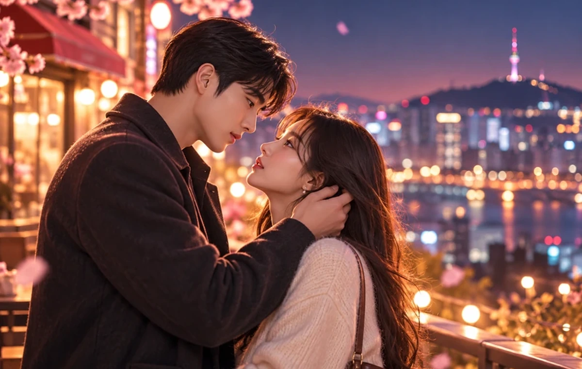 热门韩剧原创城市夜景视觉